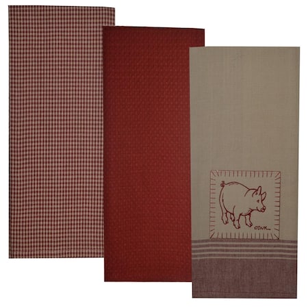 Dunroven House Pig Farm Animal Applique Patch Red Set of 3 R850100